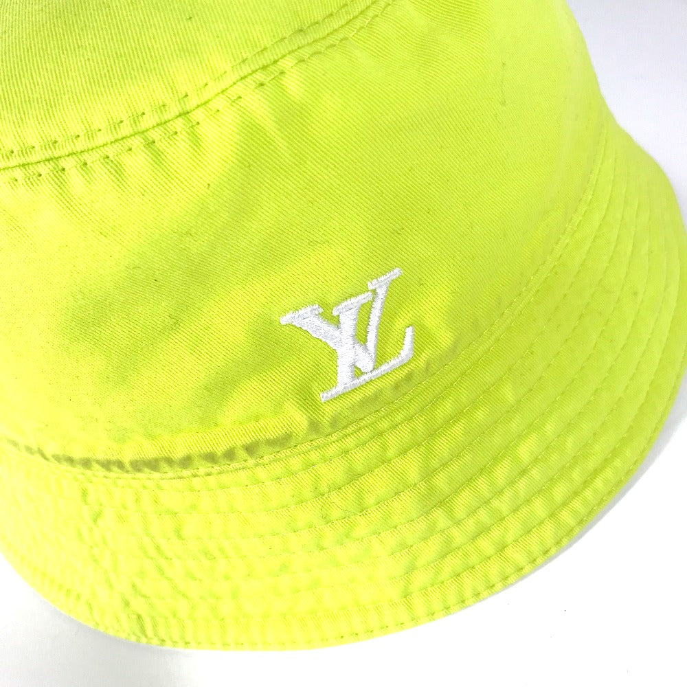 LOUIS VUITTON hat M7064L cotton yellow By color Bucket hat monogram neon mens L