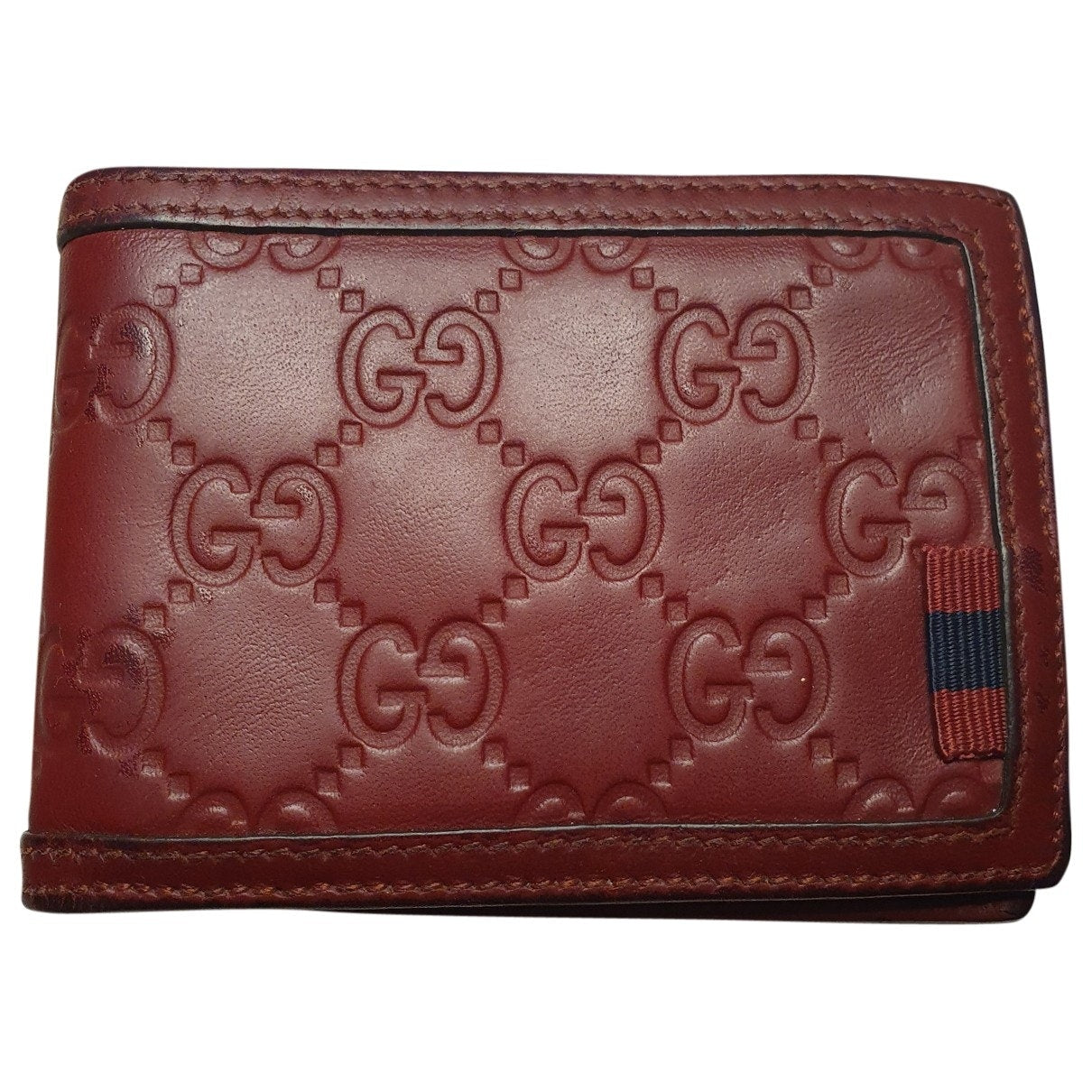 Gucci burgundy leather case