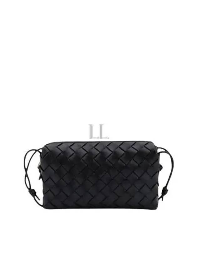 Luxury Bottega Veneta Intrecciato Small Leather Cross Bag Black