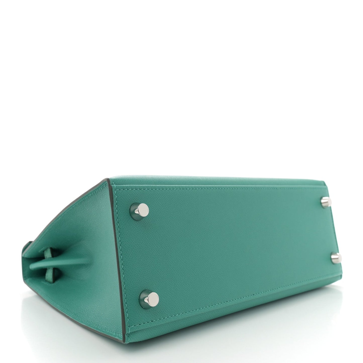 Hermes Madame Calfskin Matte Alligator Kelly Sellier Touch 25 Vert Verone Vert Jade