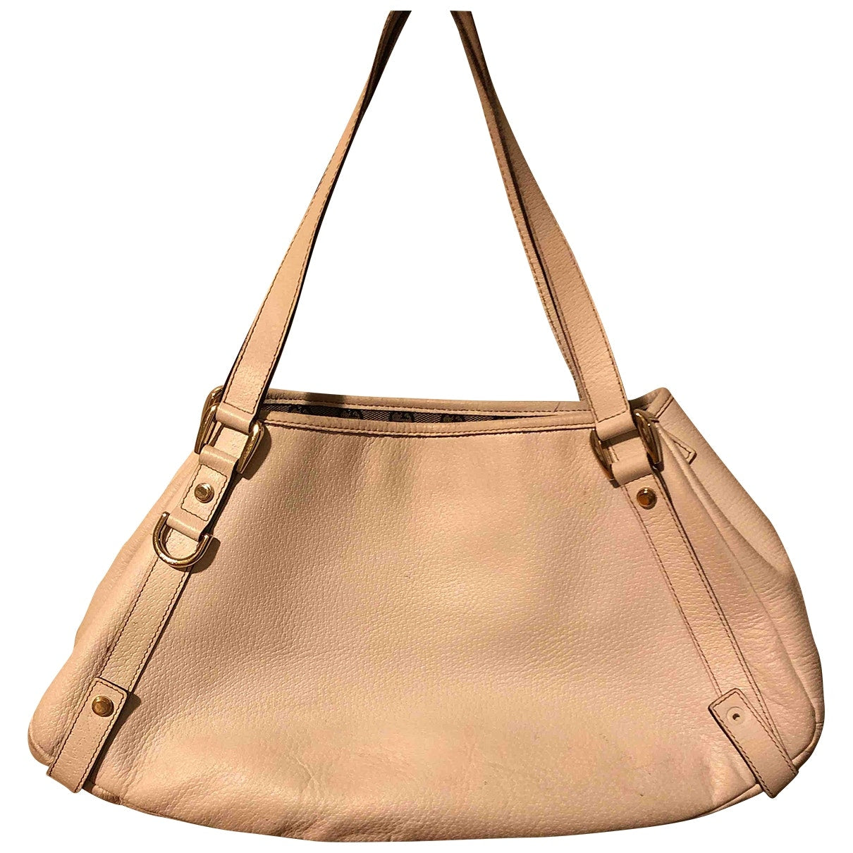 Gucci white leather handbag