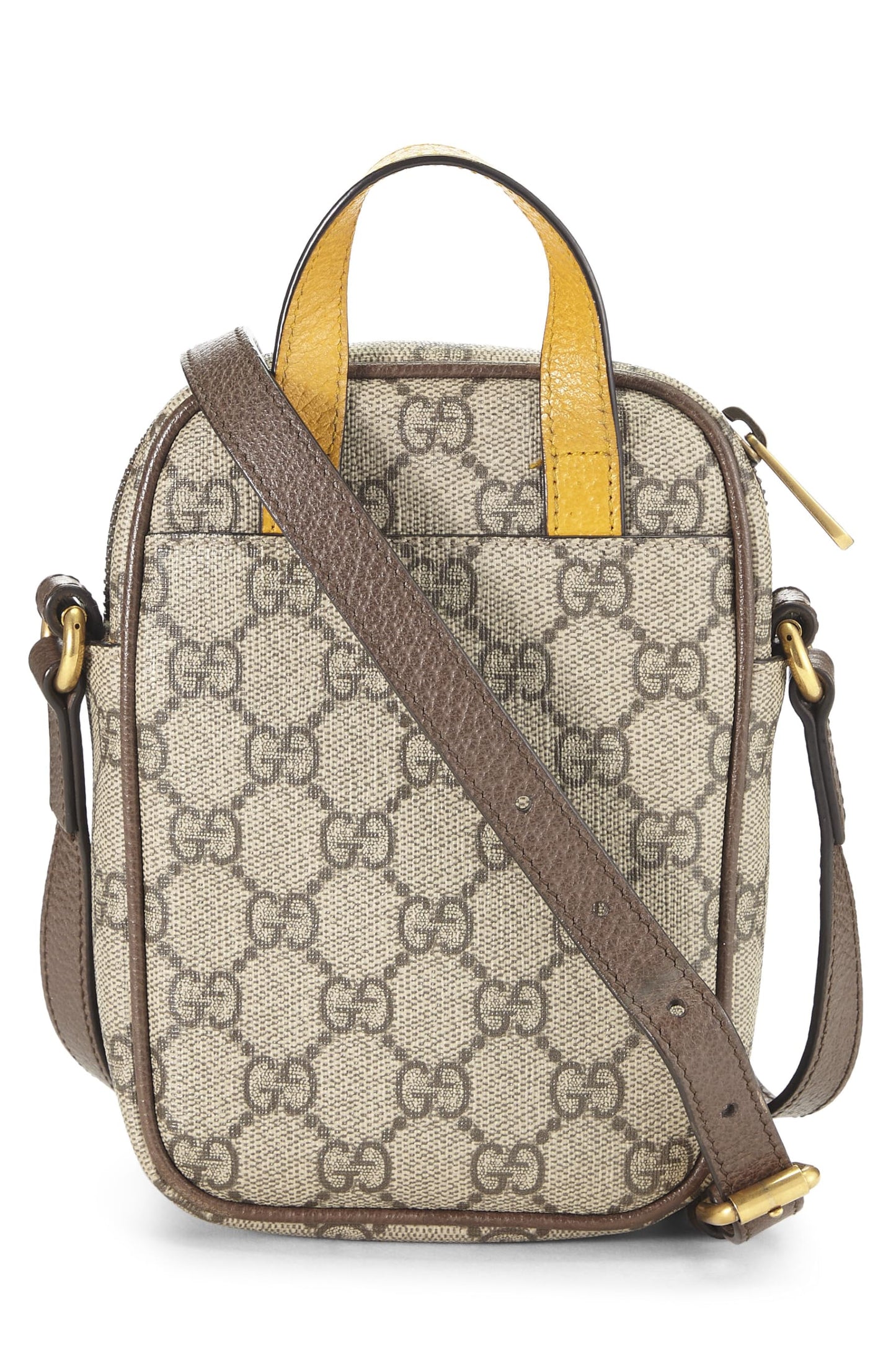 Gucci, Brown GG Supreme Neo Double Zip Camera Bag Mini, Brown