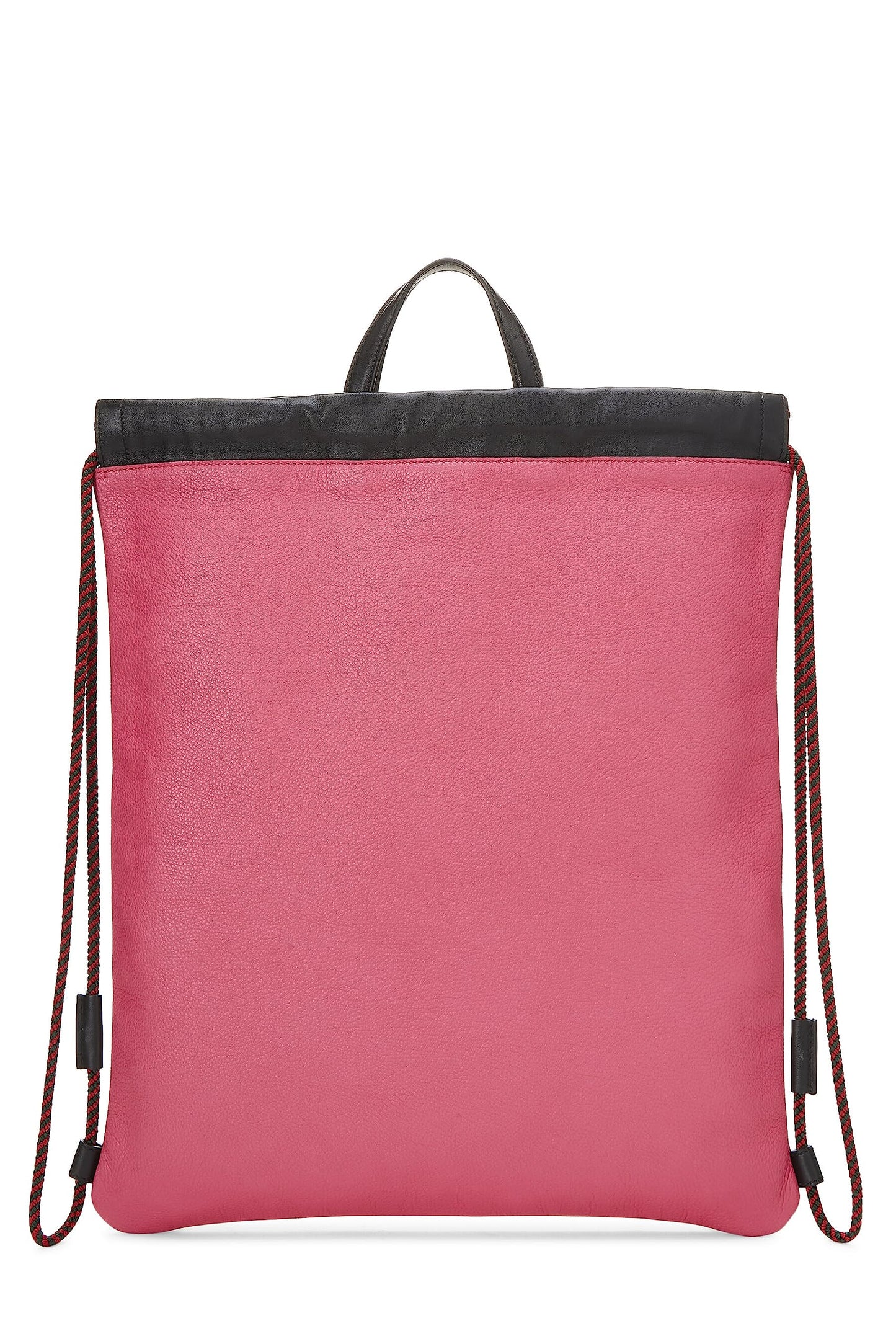 Gucci, Pink Leather Logo Drawstring Backpack, Pink