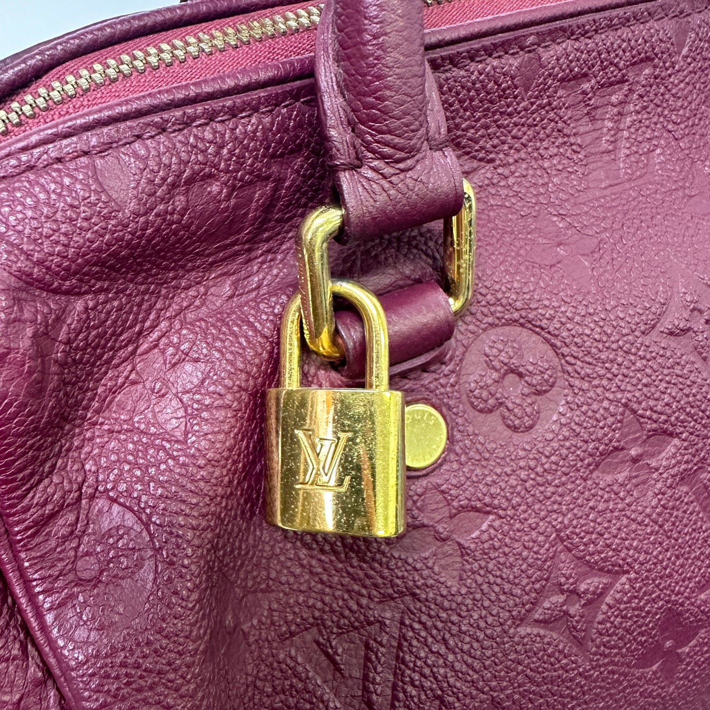 Louis Vuitton Speedy Bandouliere 25 Monogram Empreinte Wine LB122144