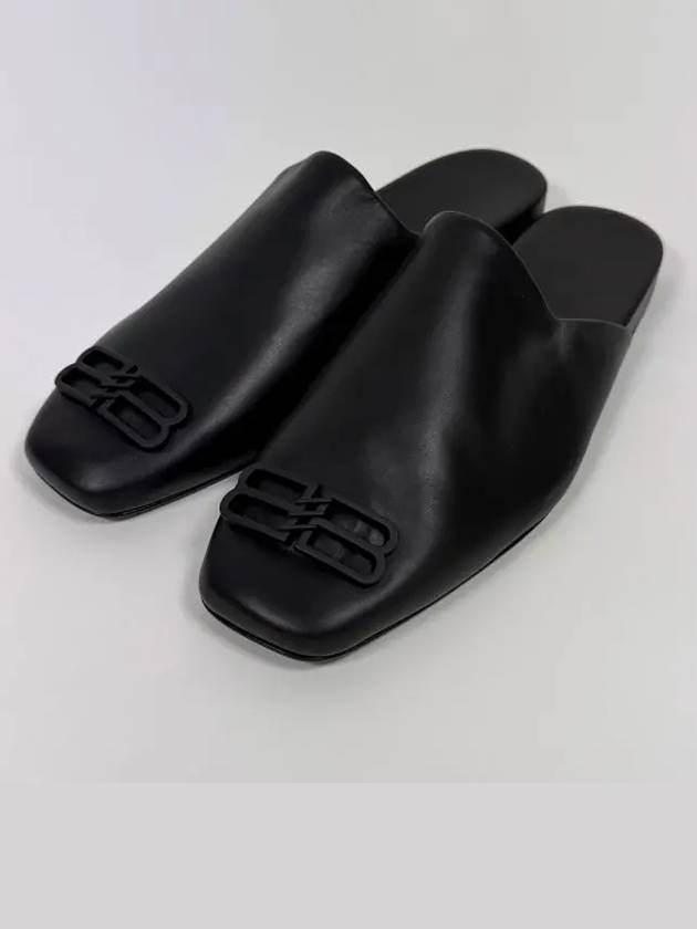 Luxury Balenciaga Trending 2025 Cozy BB Logo Mule Slippers Black
