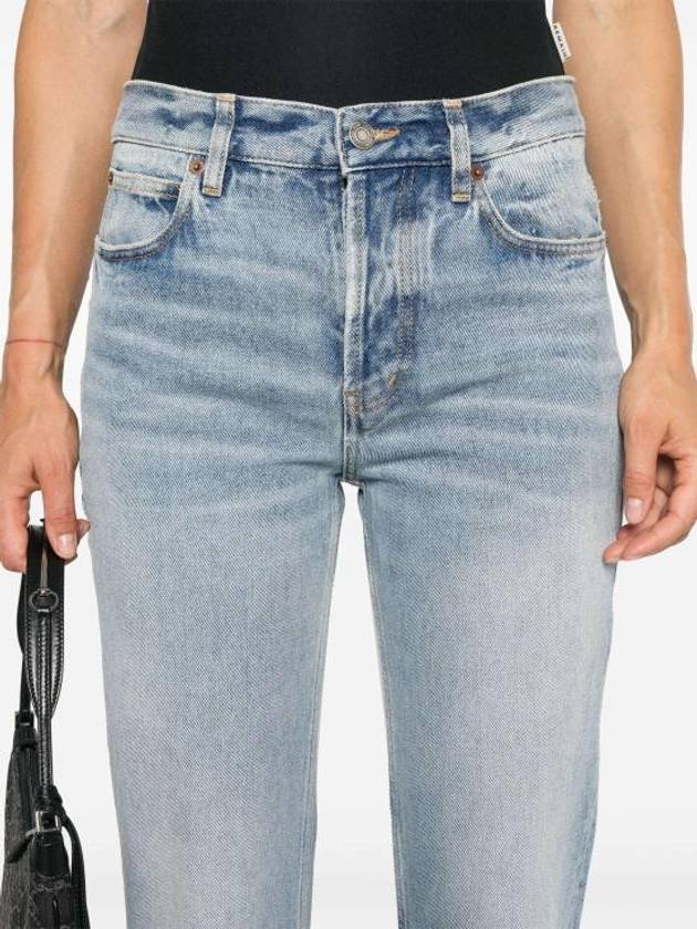 Luxury Saint Laurent Trending 2025 Low Rise Denim Straight Jeans Blue