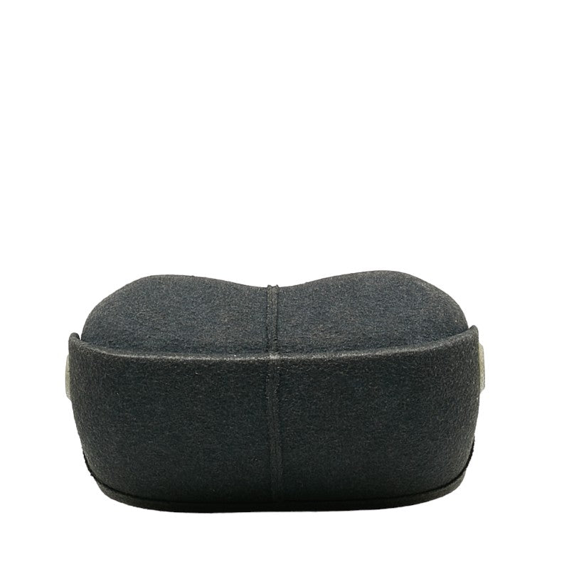 Chanel Cocomark houlder Bag Hip Bag Gray Felt Chanel