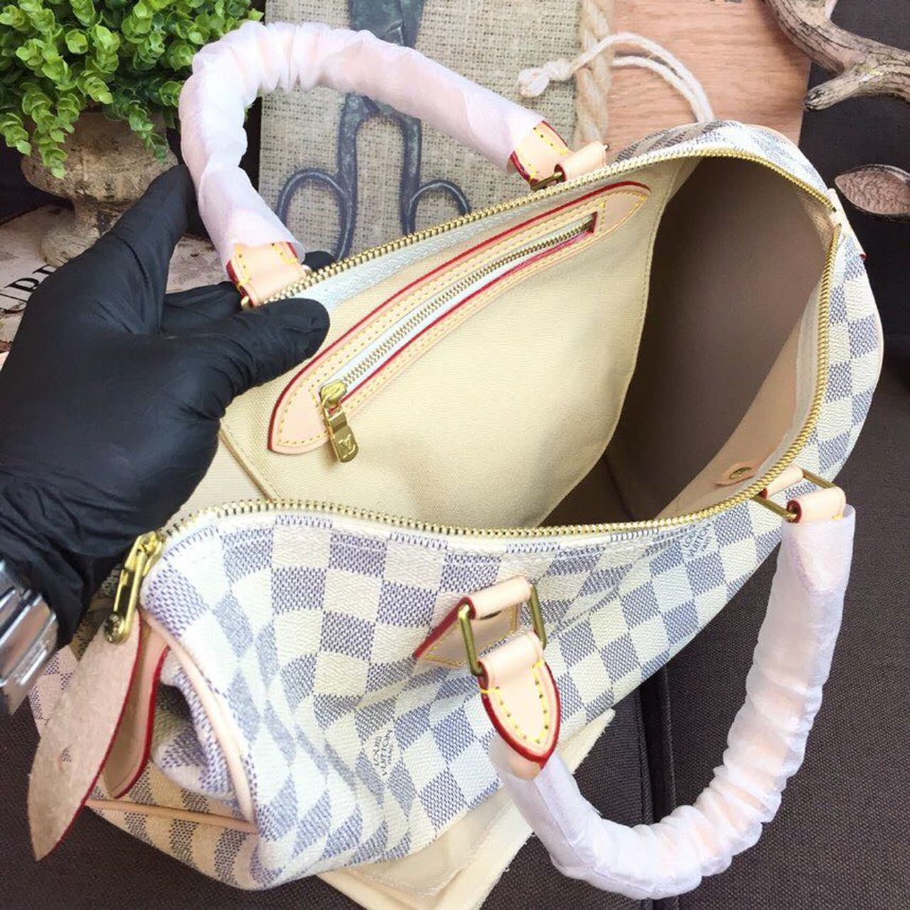 Top Quality Speedy 35 Damier Azur Canvas For Women, Womens Handbags 13.8in/35cm Top Quality N41369
