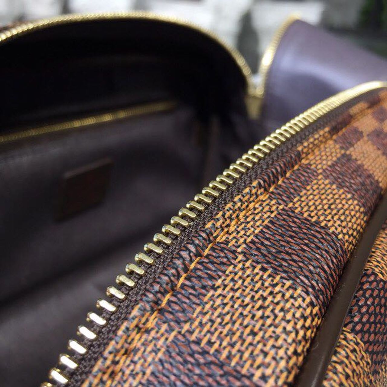 Top Quality King Size Toiletry Damier Ebene Canvas For Women, WoBags, Travel Bags 11in/28cm Top Quality N47527