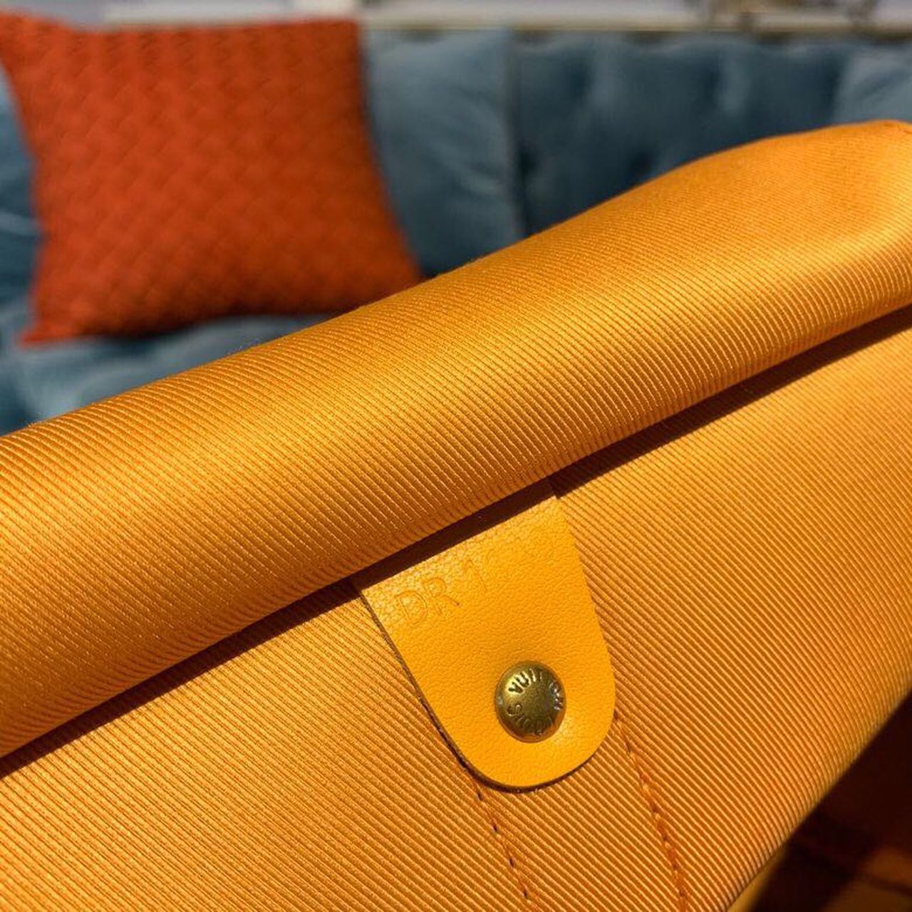 Top Quality Keepall Bandouliere 50 Monogram Denim Ochre Yellow For Men, Mens Bags, Travel Bags 19.7in/50cm Top Quality M44644