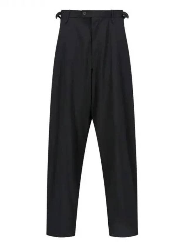 Luxury Balenciaga Trending 2025 Waist Buckle Strap Straight Pants Black