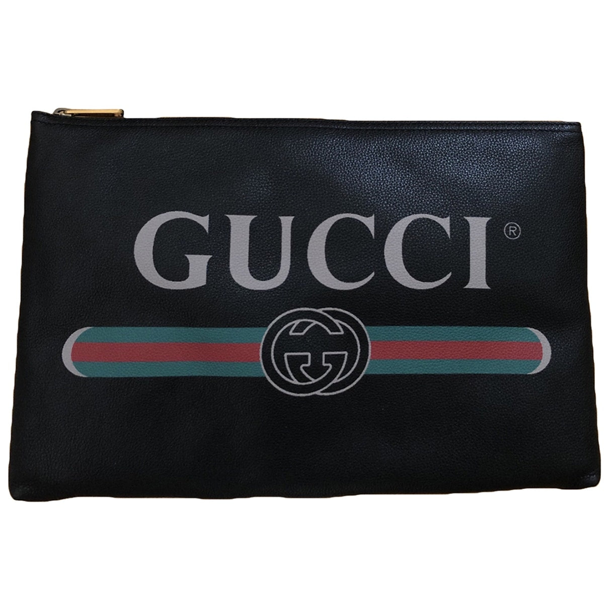 Gucci black leather case
