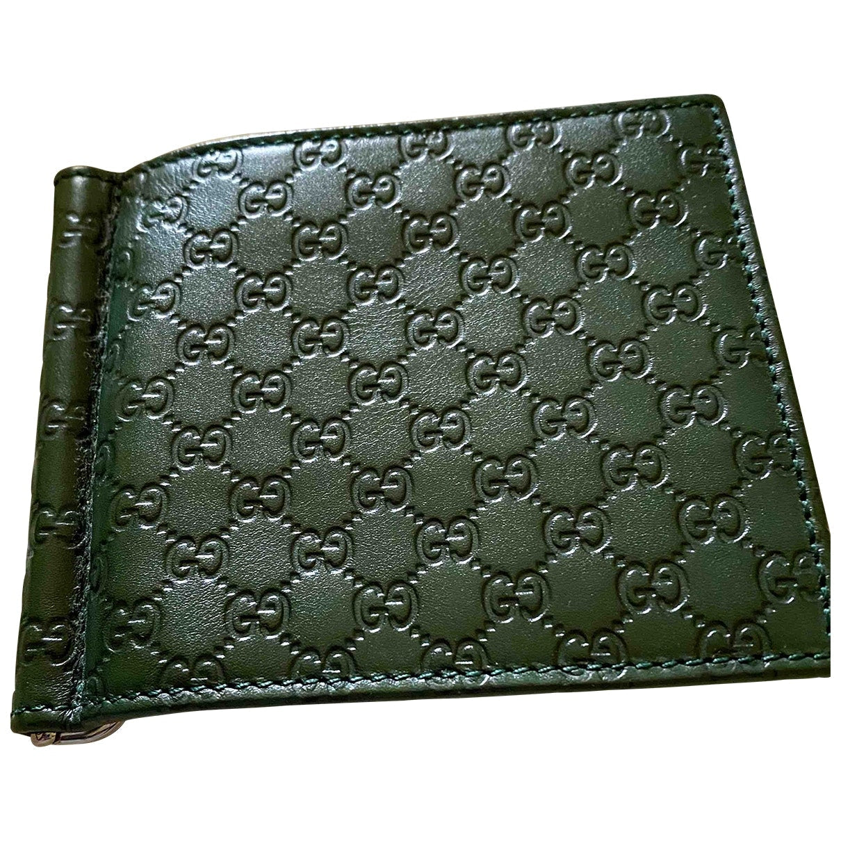Gucci green leather case