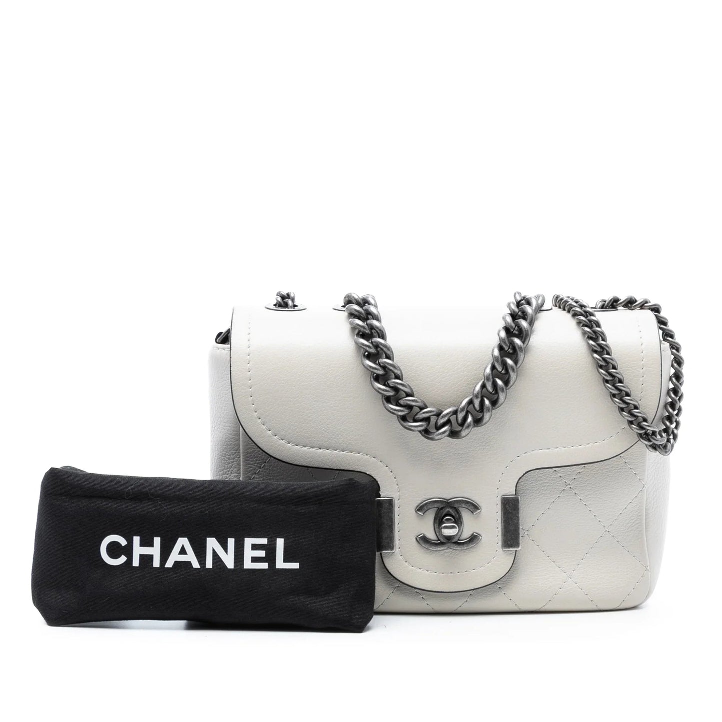 White Chanel Paris-Greece Calfskin Archi Chic Flap Satchel
