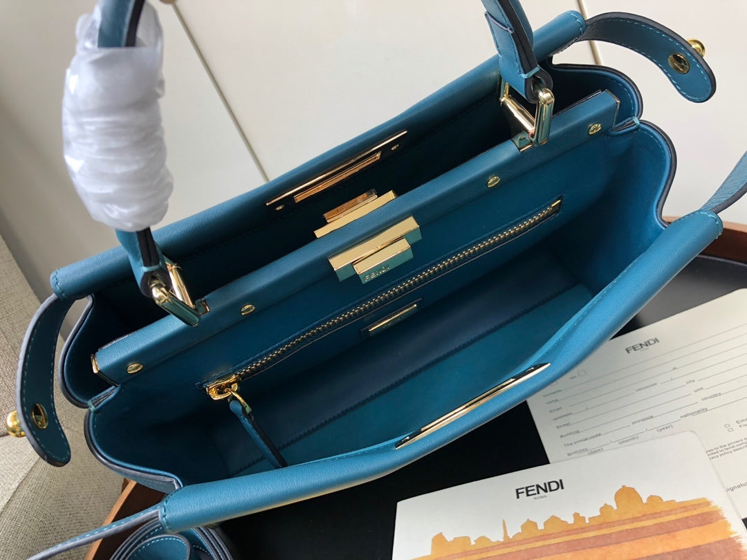 Top QualityTop Quality Handle Bag Blue For Woman 12in/32cm
