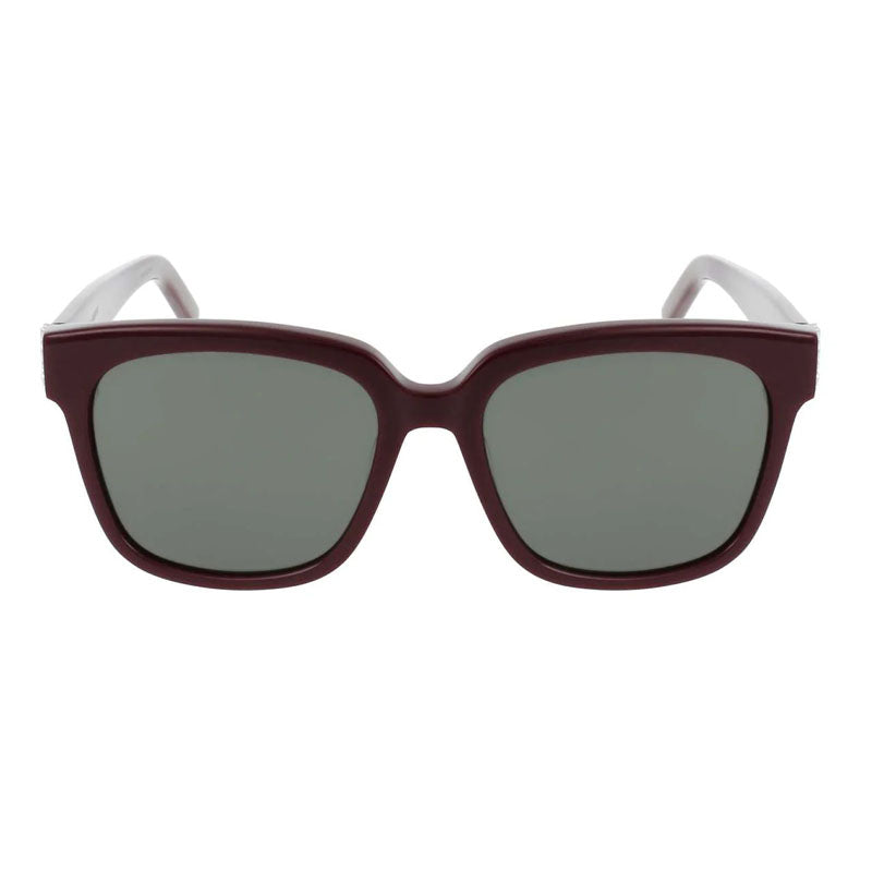 Saint Laurent Sunglasses Square Full Rim, Red Frame and Grey Lens SLM40006