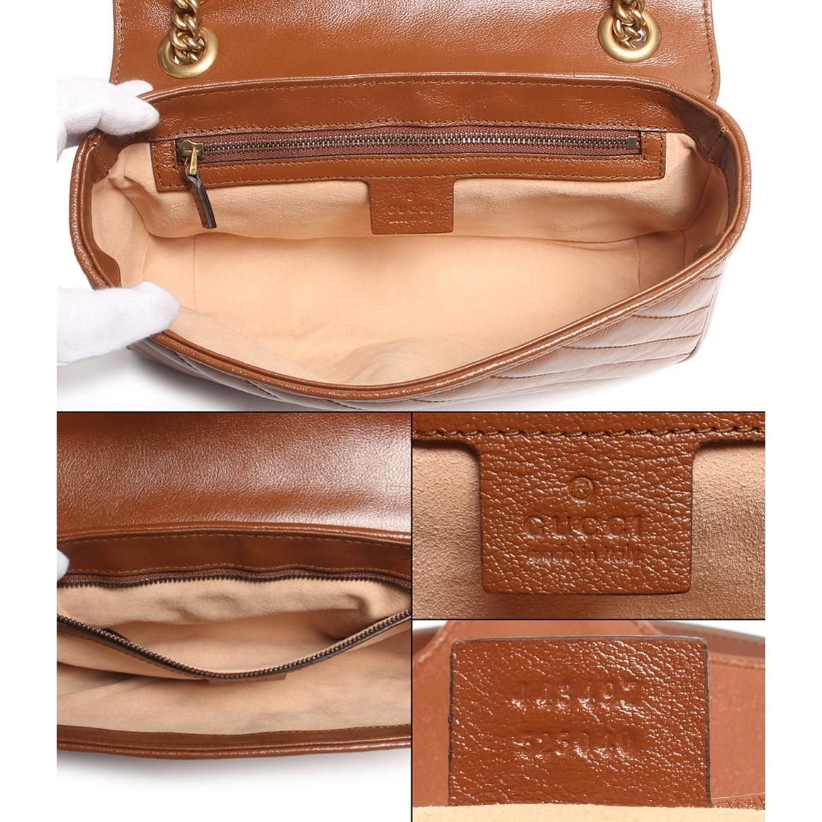 Gucci Double G Marmont Super Mini - Brown Crossbody Bags, Handbags ITEBPHXLW
