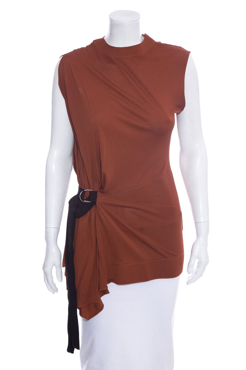 Louis Vuitton Burnt Orange Sleeveless Blo SZ XS