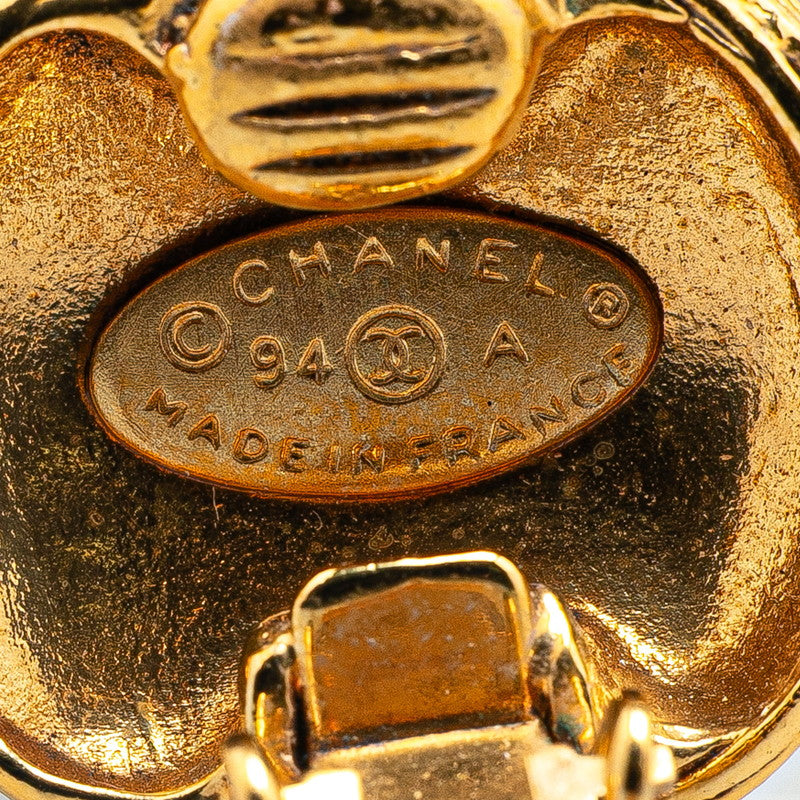Chanel Gold Plated Coco Mark Earrings 94A