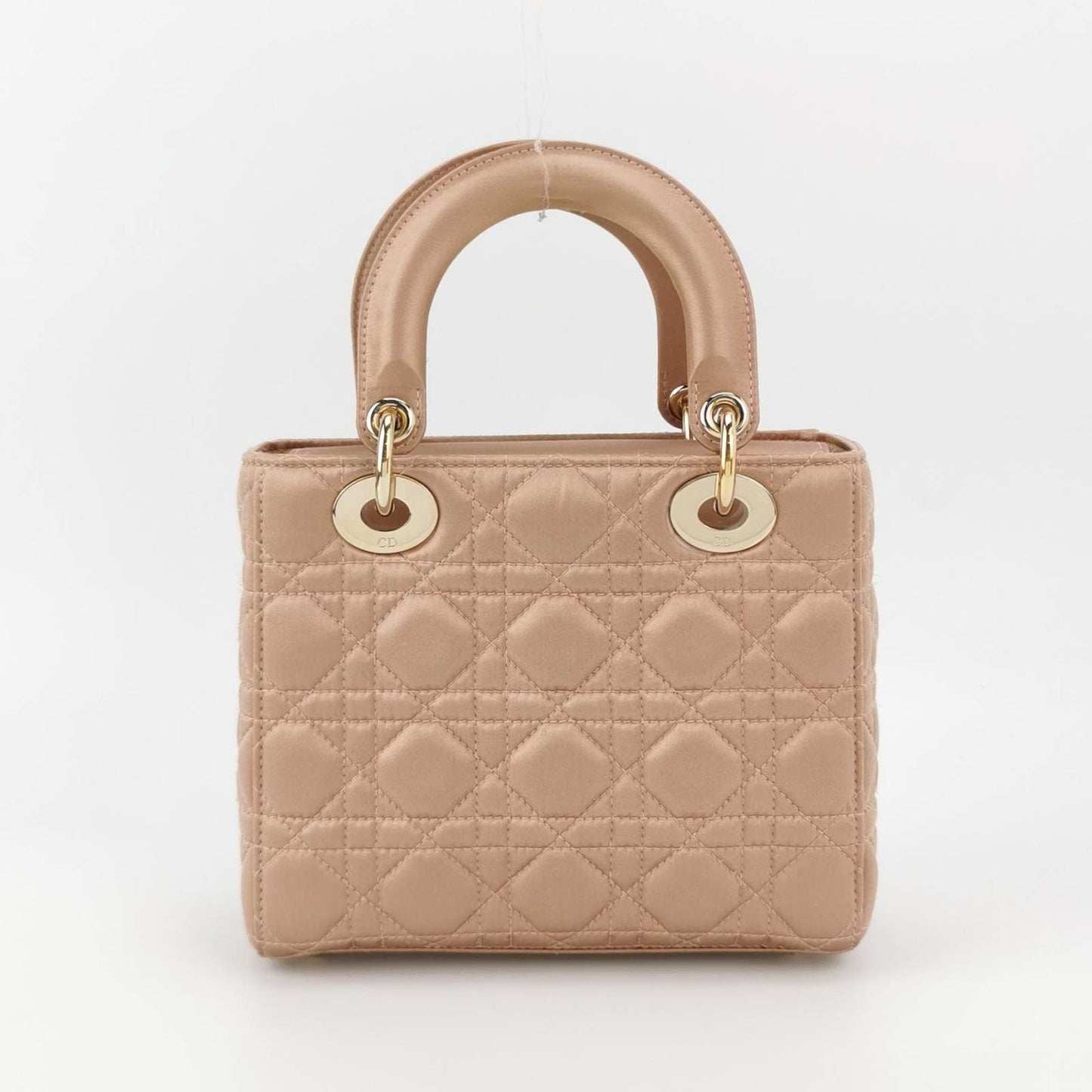 Lady Dior Small My AbcDior 2019 Beige Silk Handbag Crystal Charms