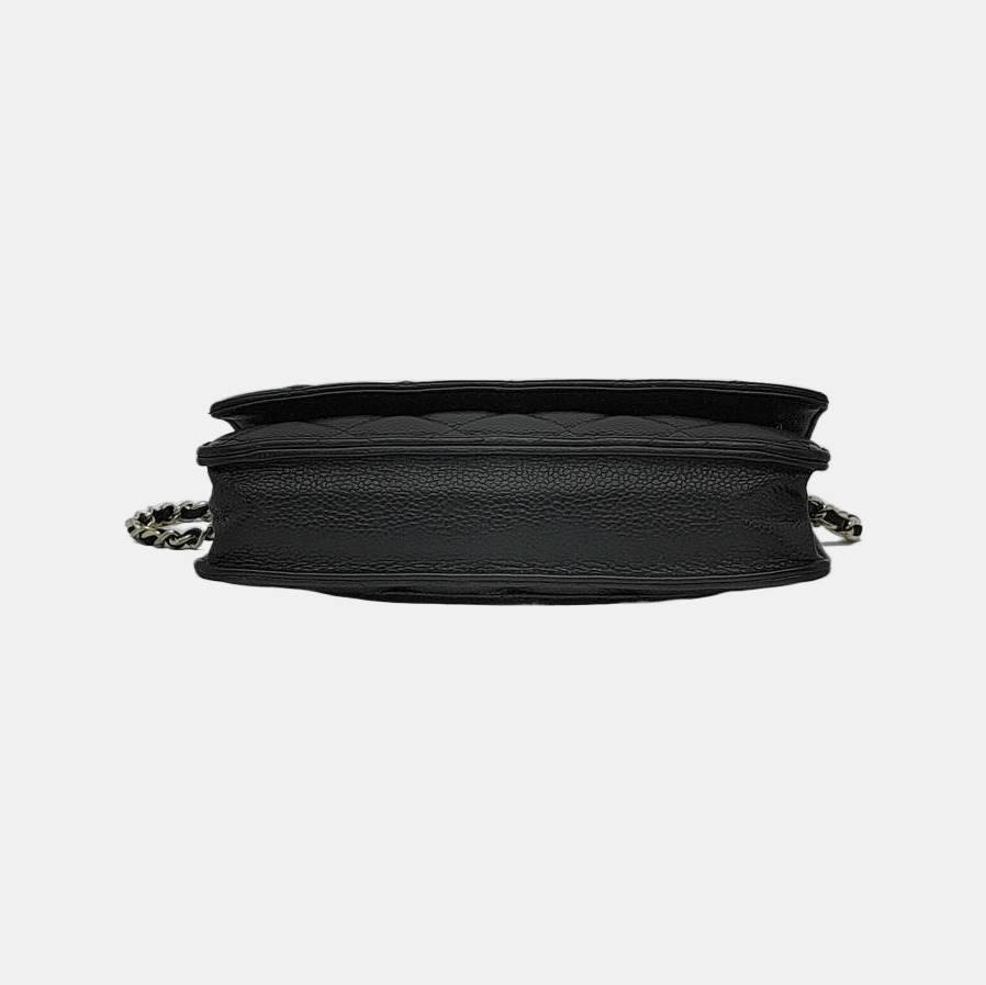 Chanel Wallet on Chain Classic Flap Black Caviar Leather Gold Hardware