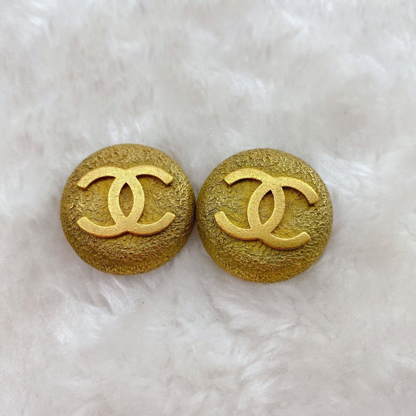 Chanel Double C Gold Earrings