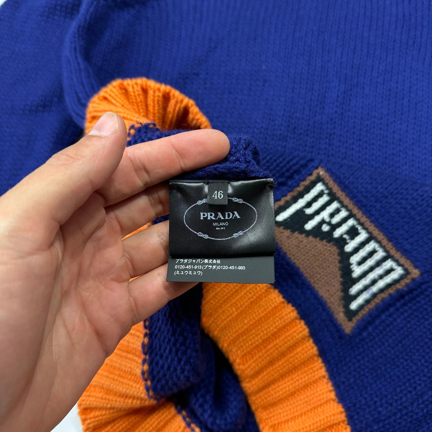 Prada Milano 2018 Intarsia Cashmere Chunky Race Logo Knit - IT46 (M)