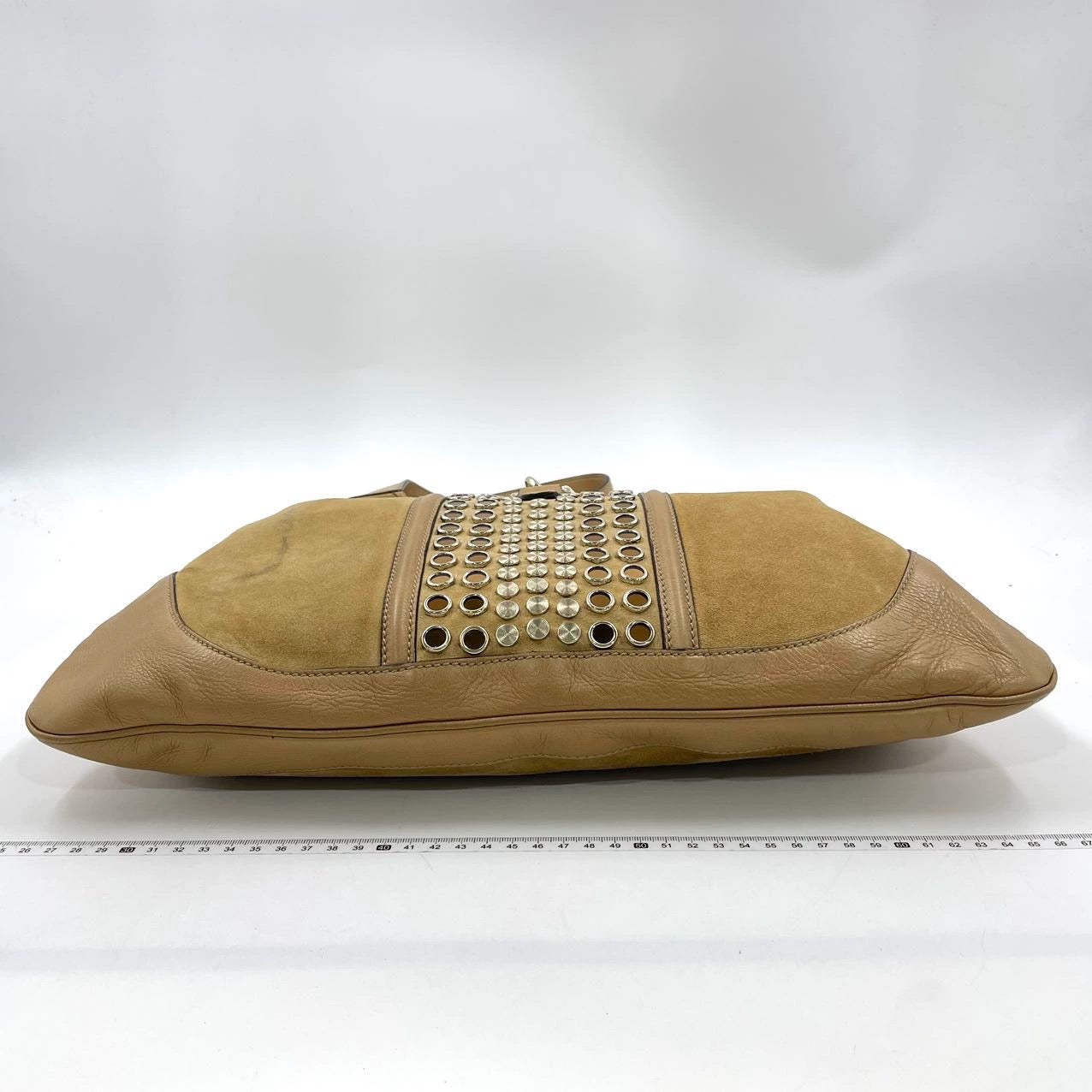 Gucci Jackie Medium Tan Brown Suede Leather Gold Hardware