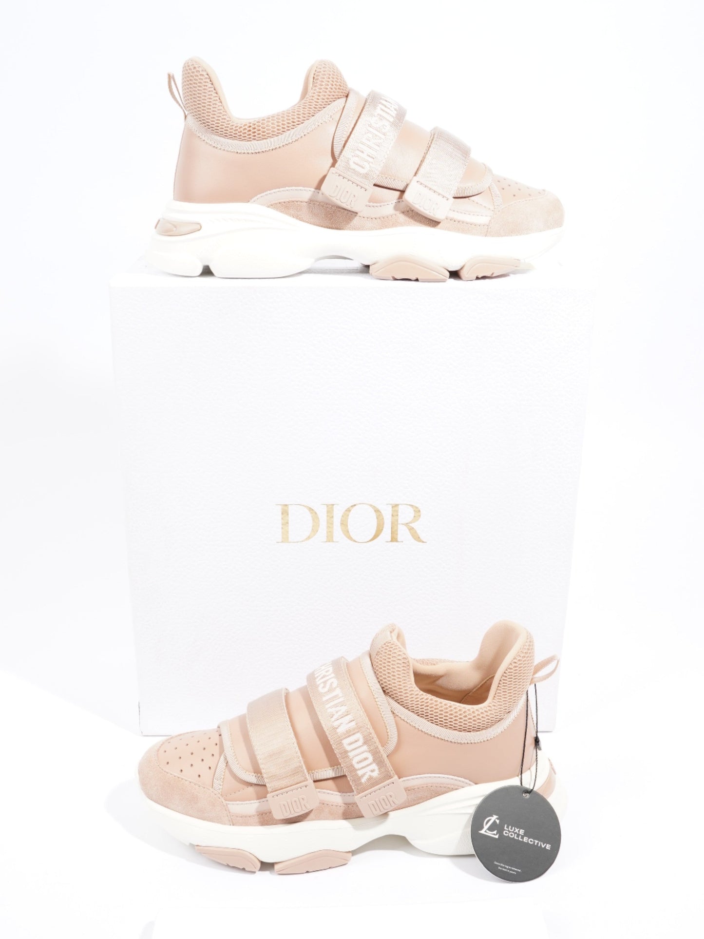 Christian Dior D-Wander Low Top Nude Leather EU 37 UK 4