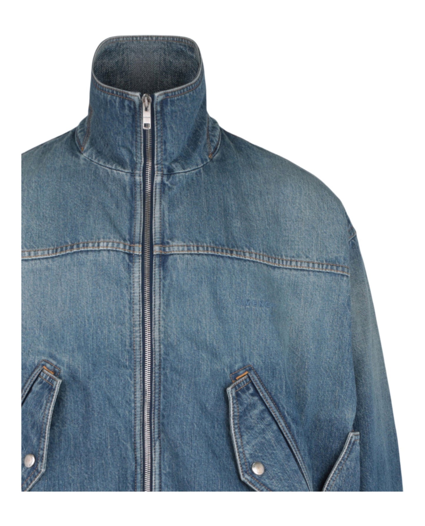 Givenchy Mens Four Pocket Denim Bomber