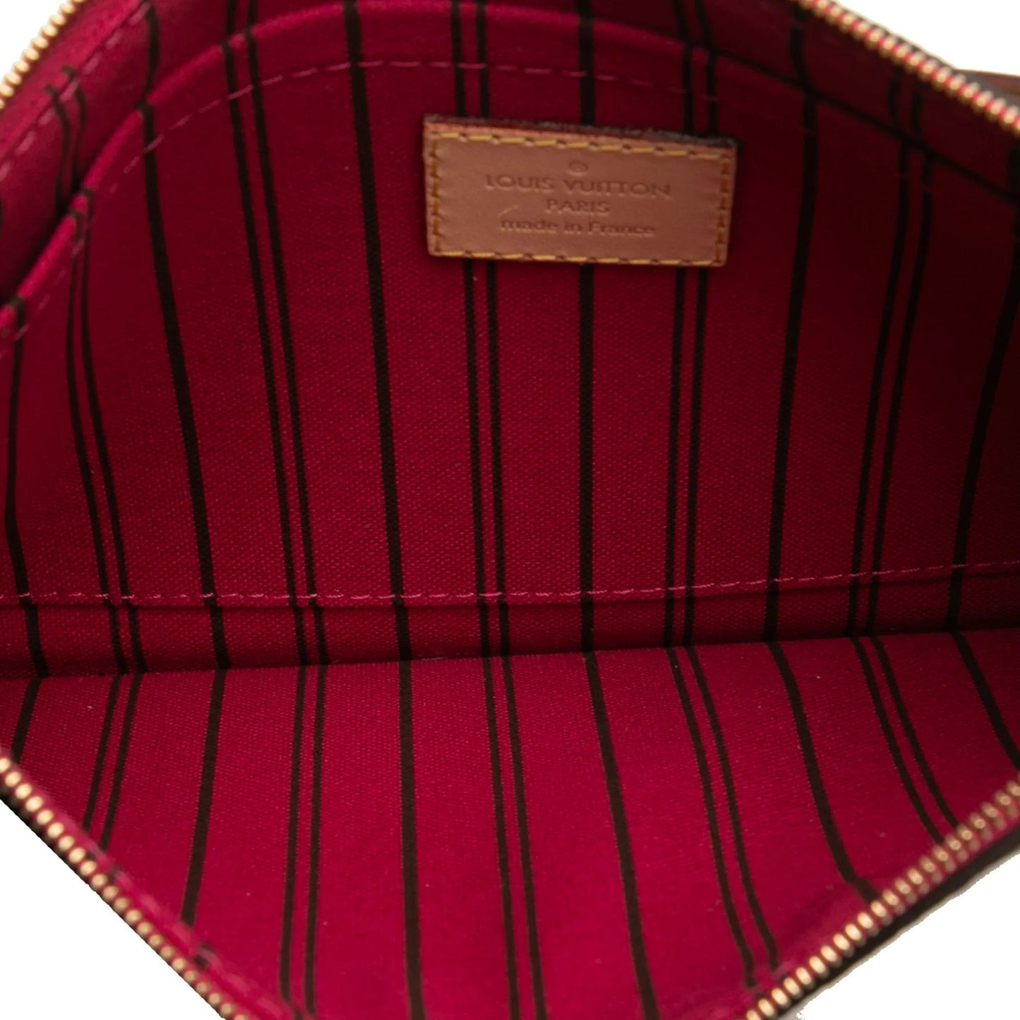Brown Louis Vuitton Monogram Neverfull Pouch