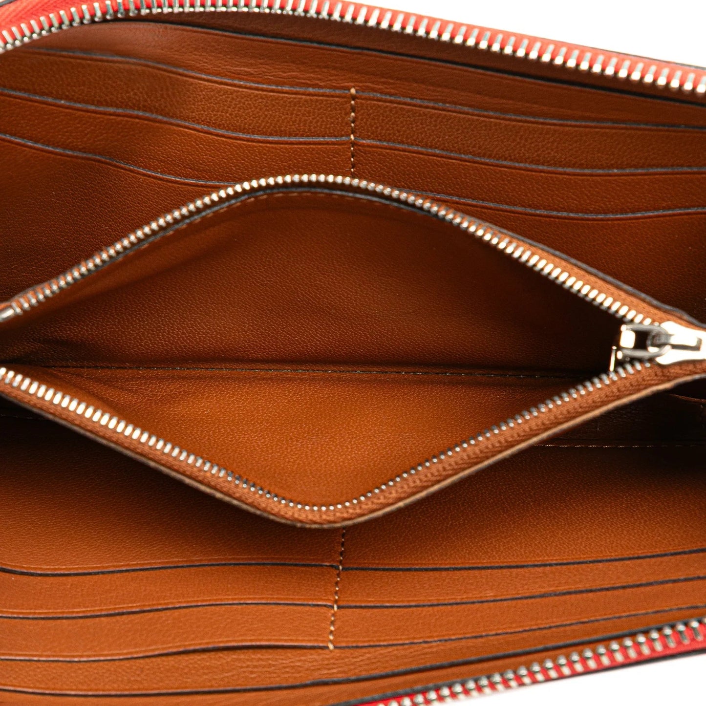 Red Louis Vuitton Leather Articles de Voyage Zippy Long Wallet