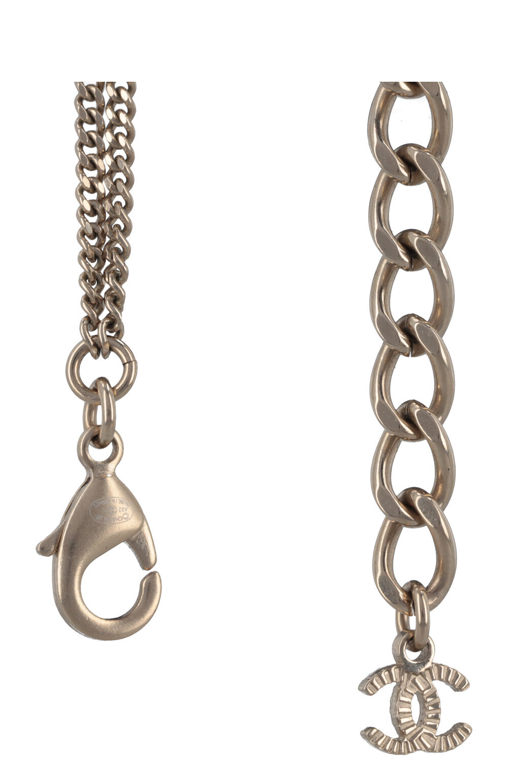 CHANEL Necklace CC Cube Silver