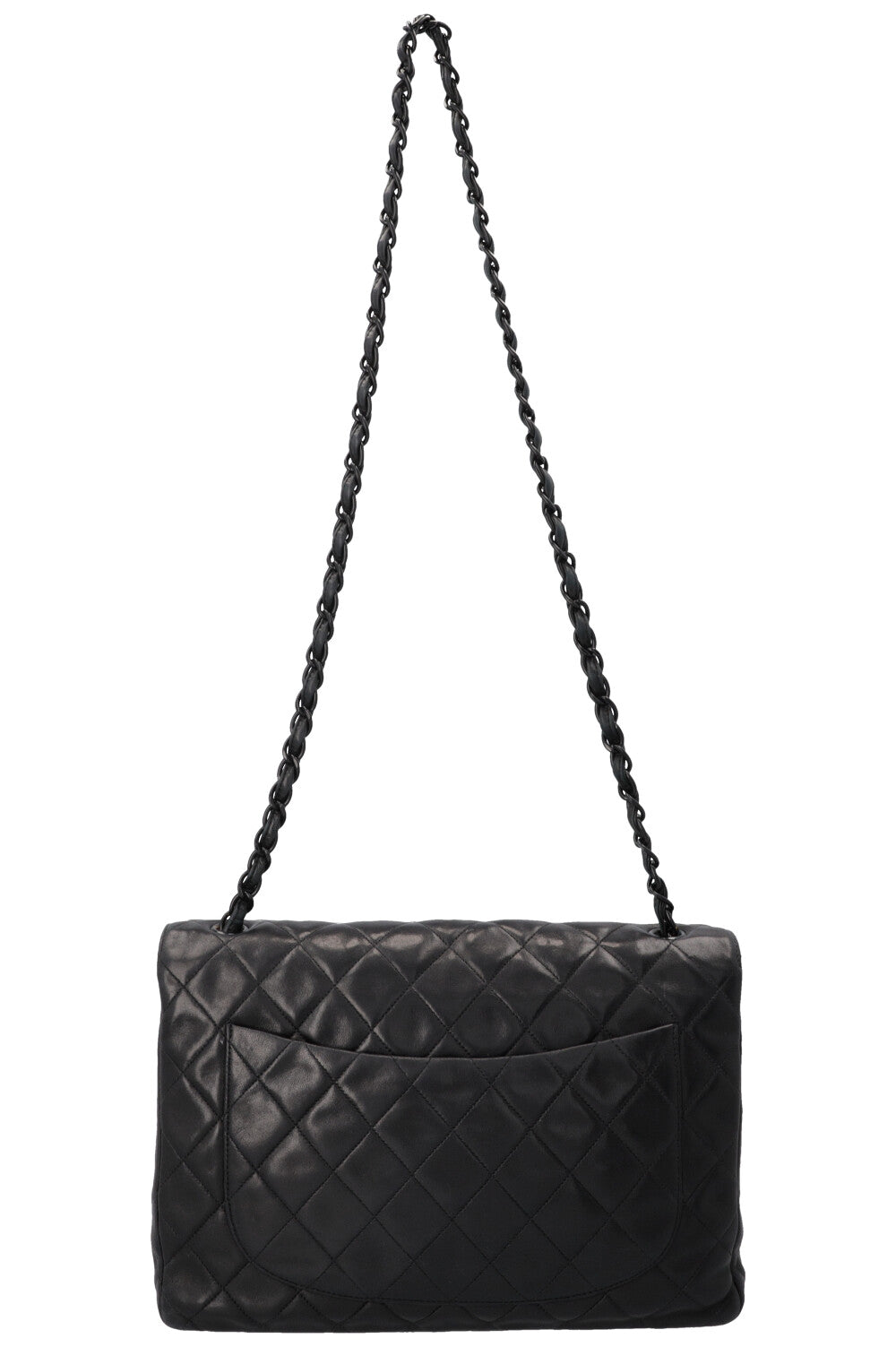 CHANEL Jumbo Timeless Single Classic Flap Bag So Black