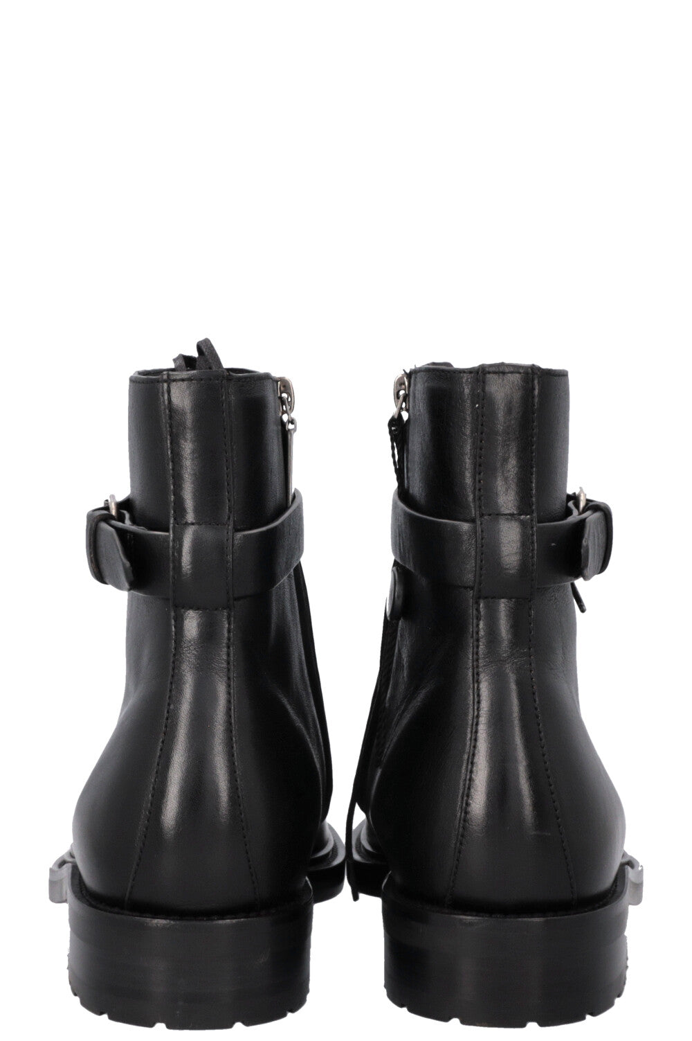 SAINT LAURENT Army Buckled Ankle Boots Black