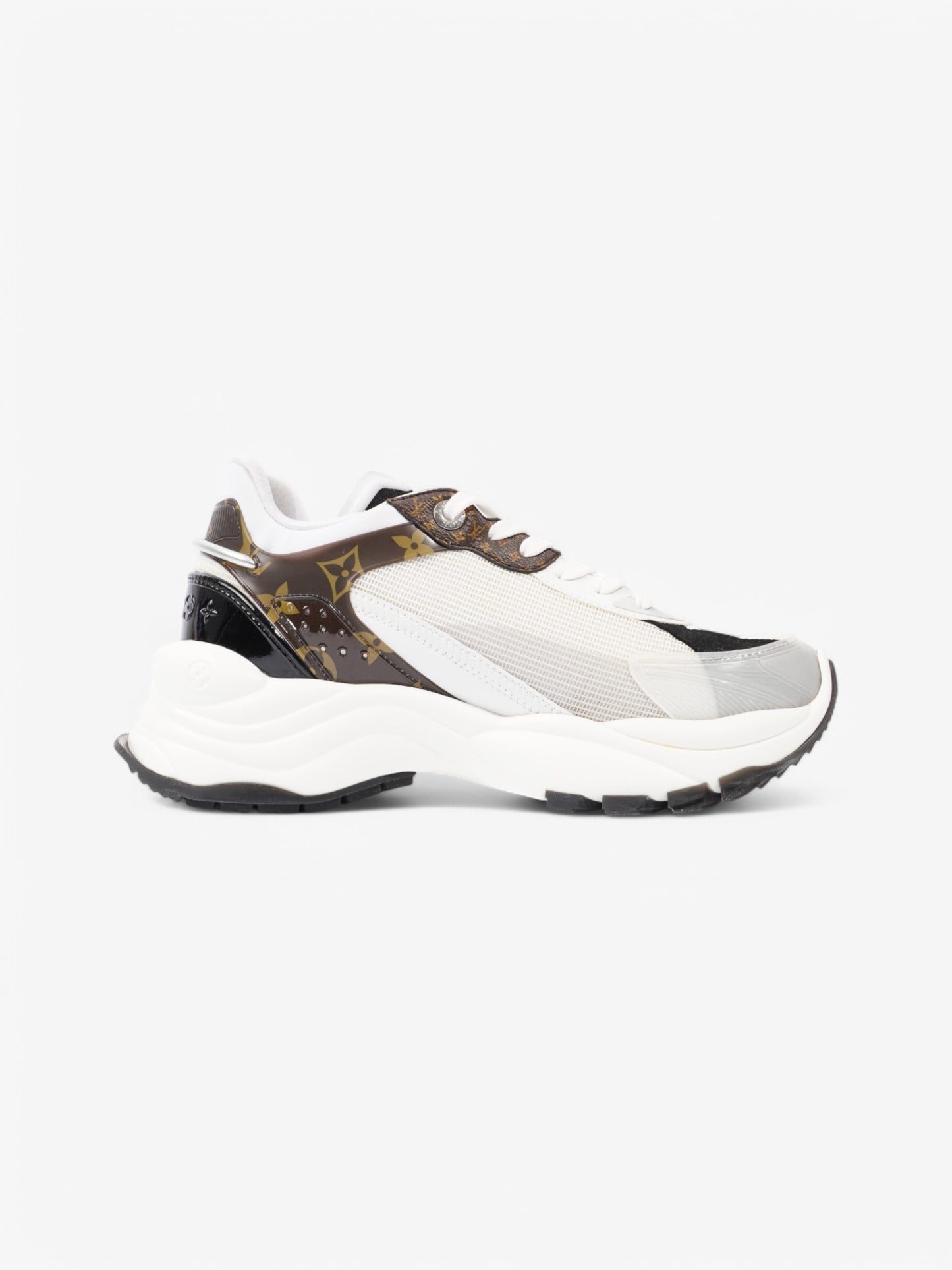 Louis Vuitton Run 55 Sneakers White / Black / Monogram Mesh EU 38.5 UK 5.5