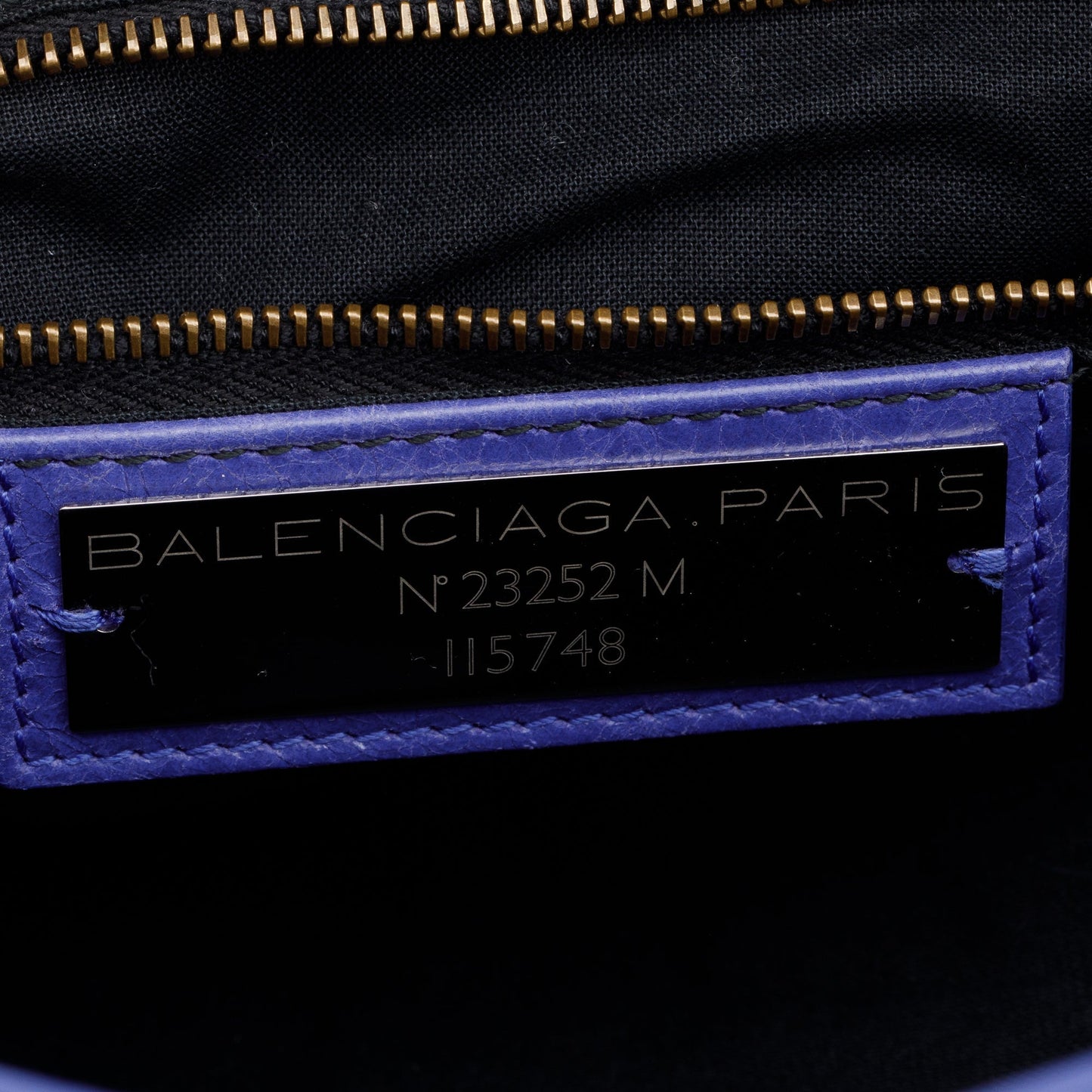 Balenciaga Purple Agneau Leather Le City Medium Bag