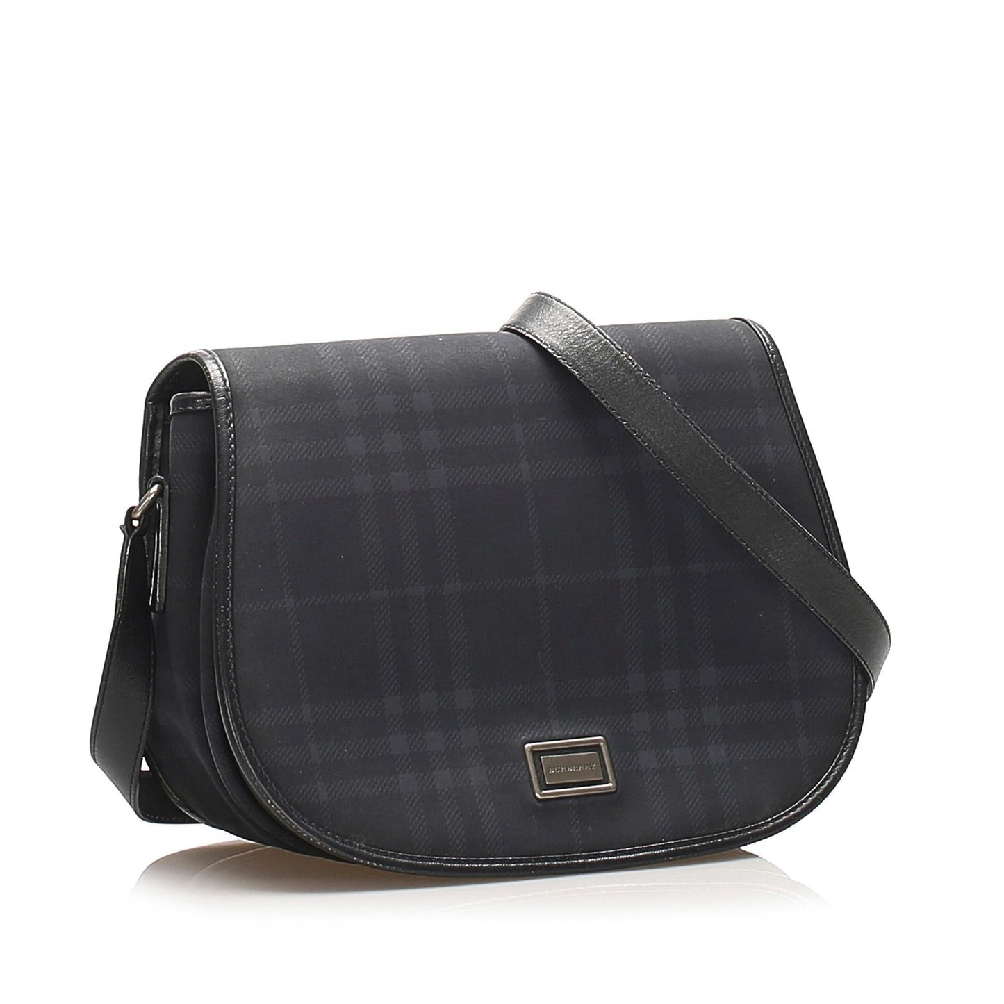 Burberry Plaid Coated Canvas Crossbody Bag (SHG-14457)