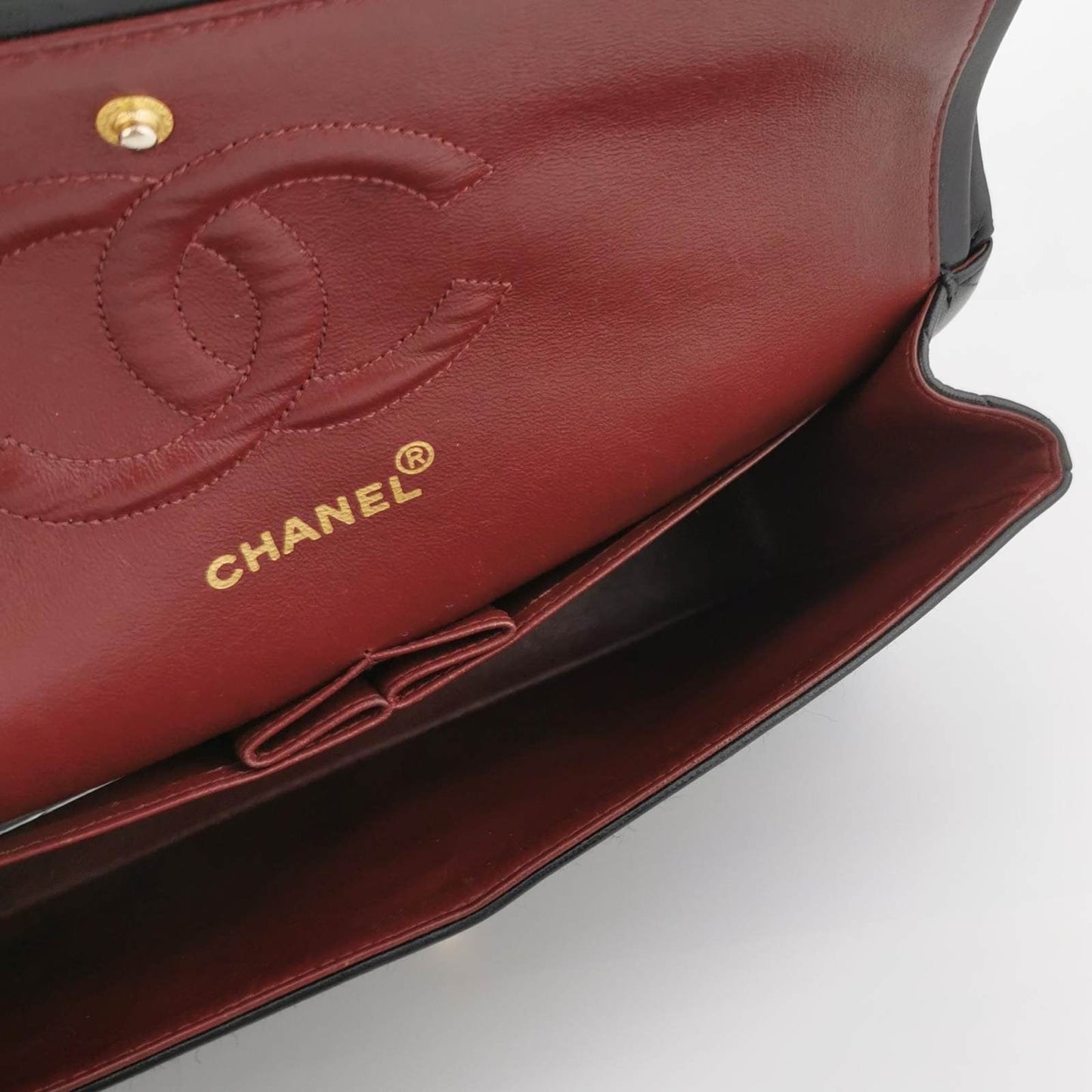 Chanel Classic Flap Black Lambskin Leather with 24k Gold Hardware