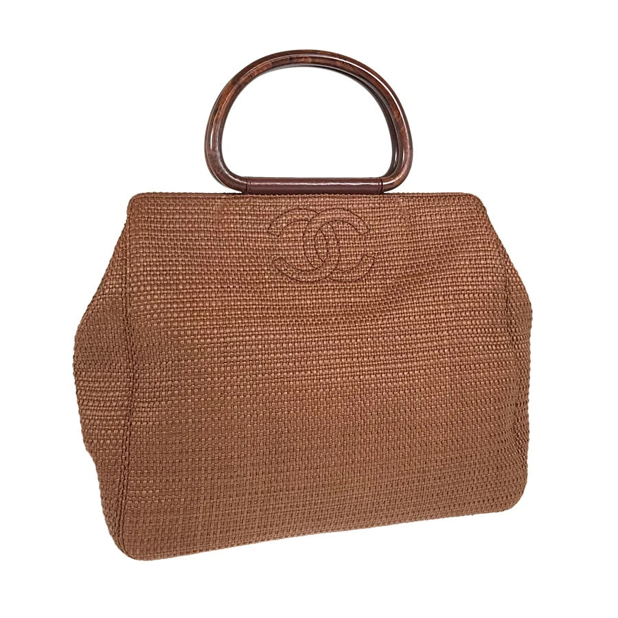 CHANEL CC WOVEN RAFFIA HANDBAG