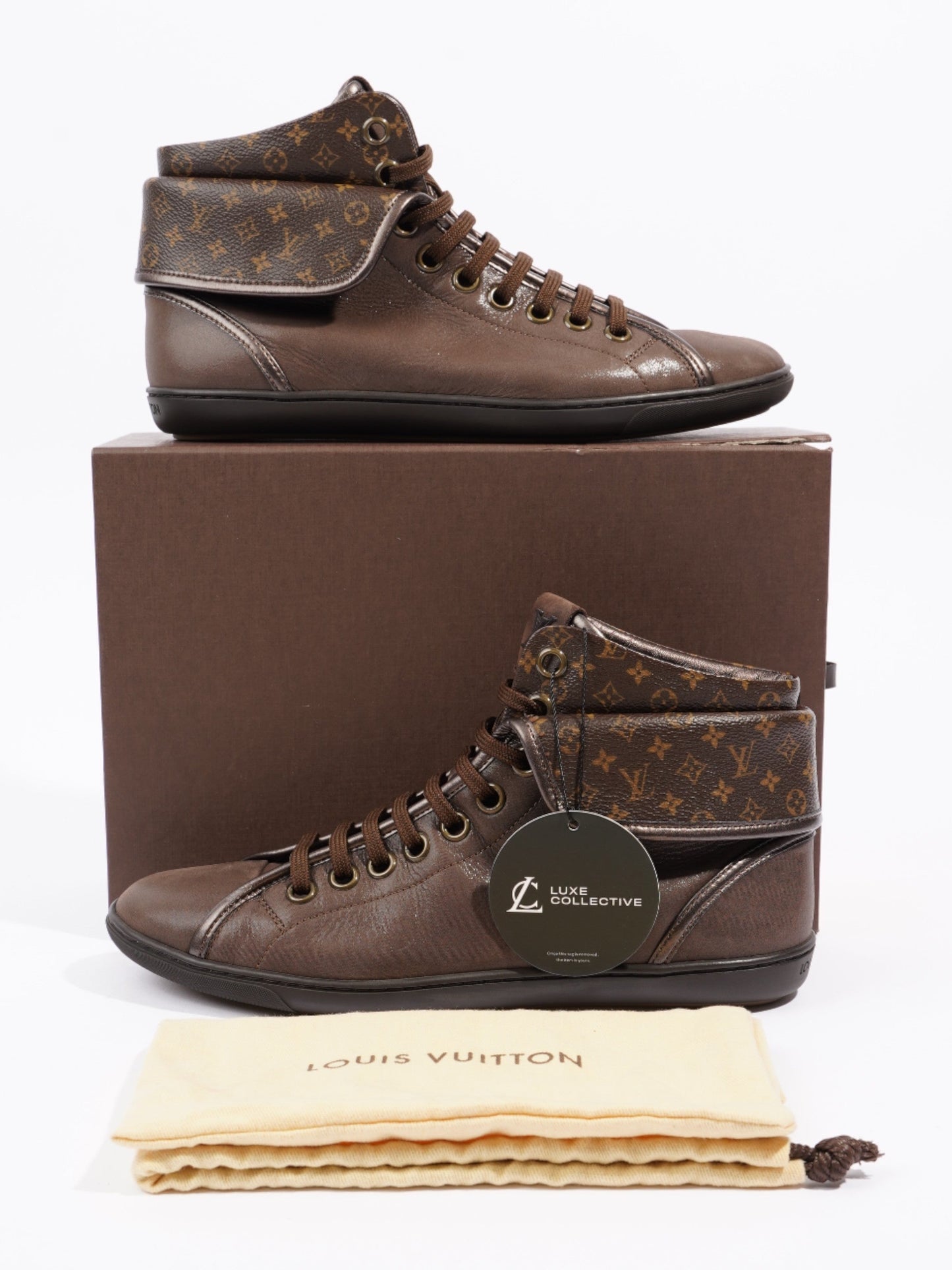 Louis Vuitton Brea Fold Over High-tops Brown / Brown Monogram Canvas EU 37.5 UK 4.5