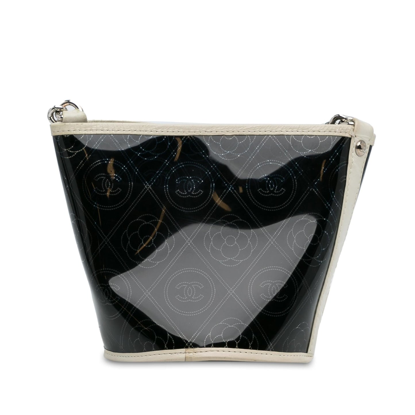 Chanel Crumpled Calfskin PVC Camellia Bucket (SHG-W4bgBM)