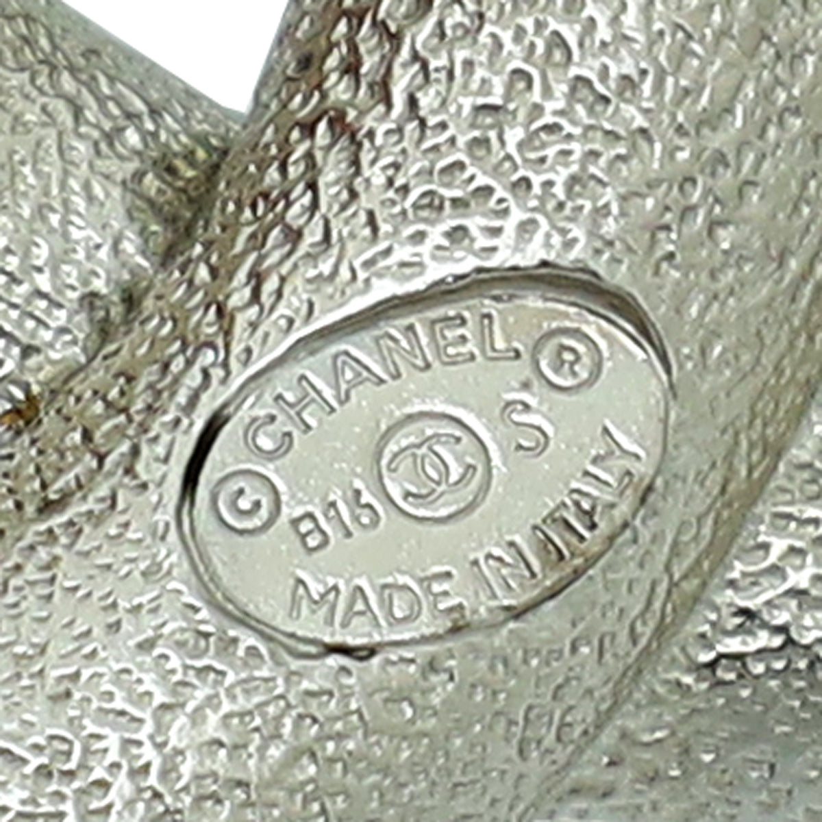 Chanel Silver CC Crystal Brooch