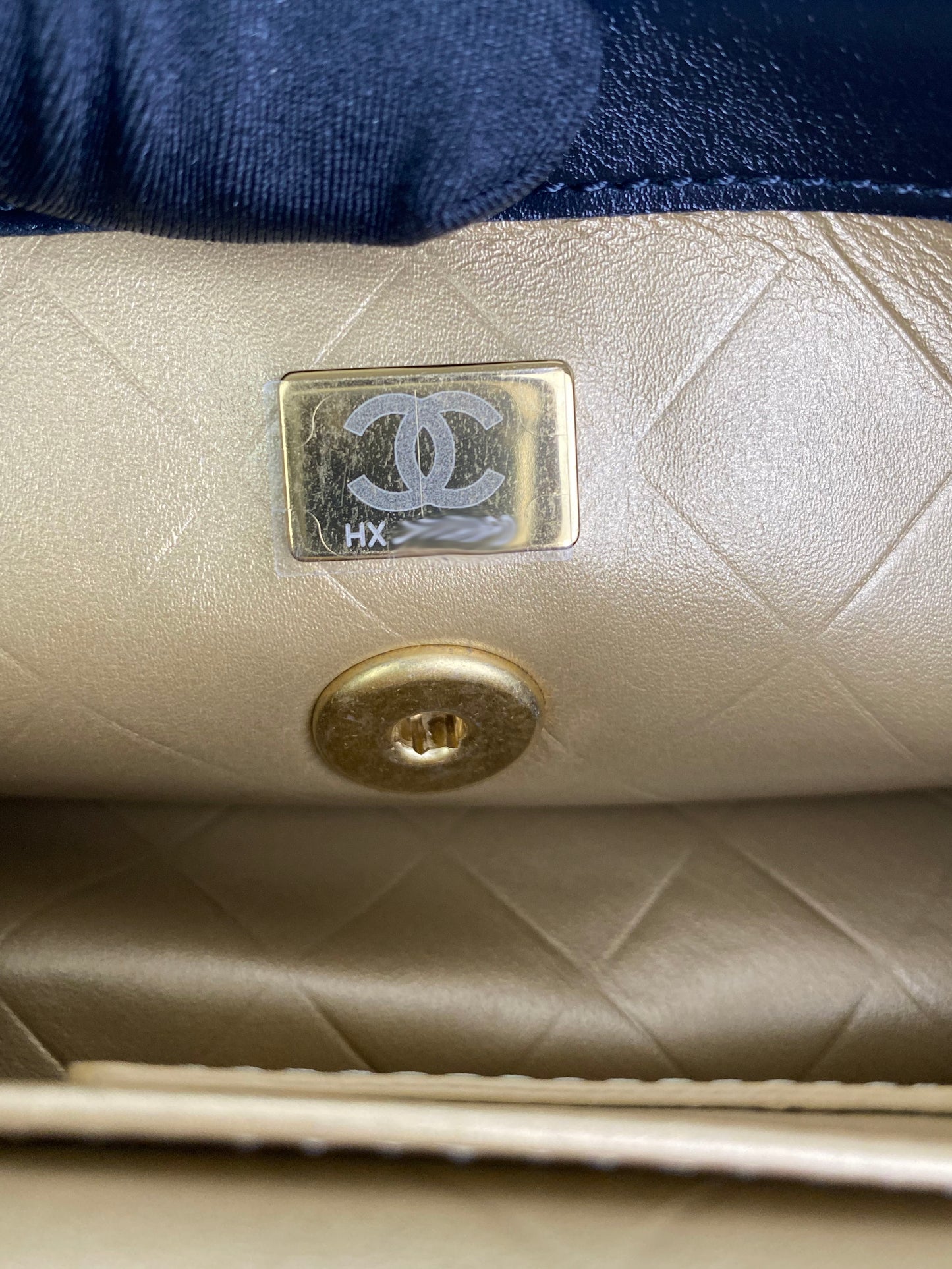 Chanel Small Black Square Flap Bag with Gold Handles