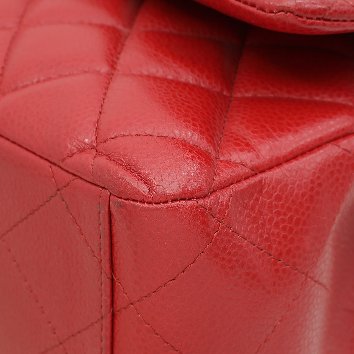 Chanel Red Classic Double Flap Maxi Bag