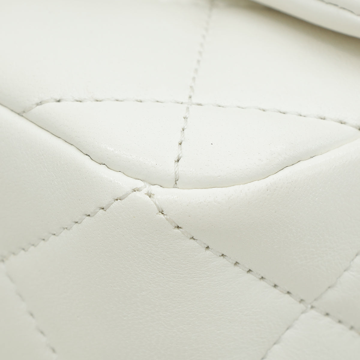 Chanel White CC Double Pearl Mini Flap Bag