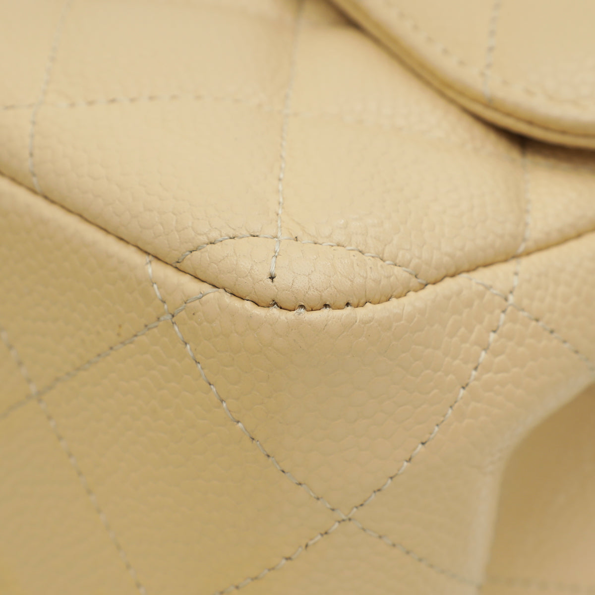 Chanel Beige CC Classic Double Flap Jumbo Bag