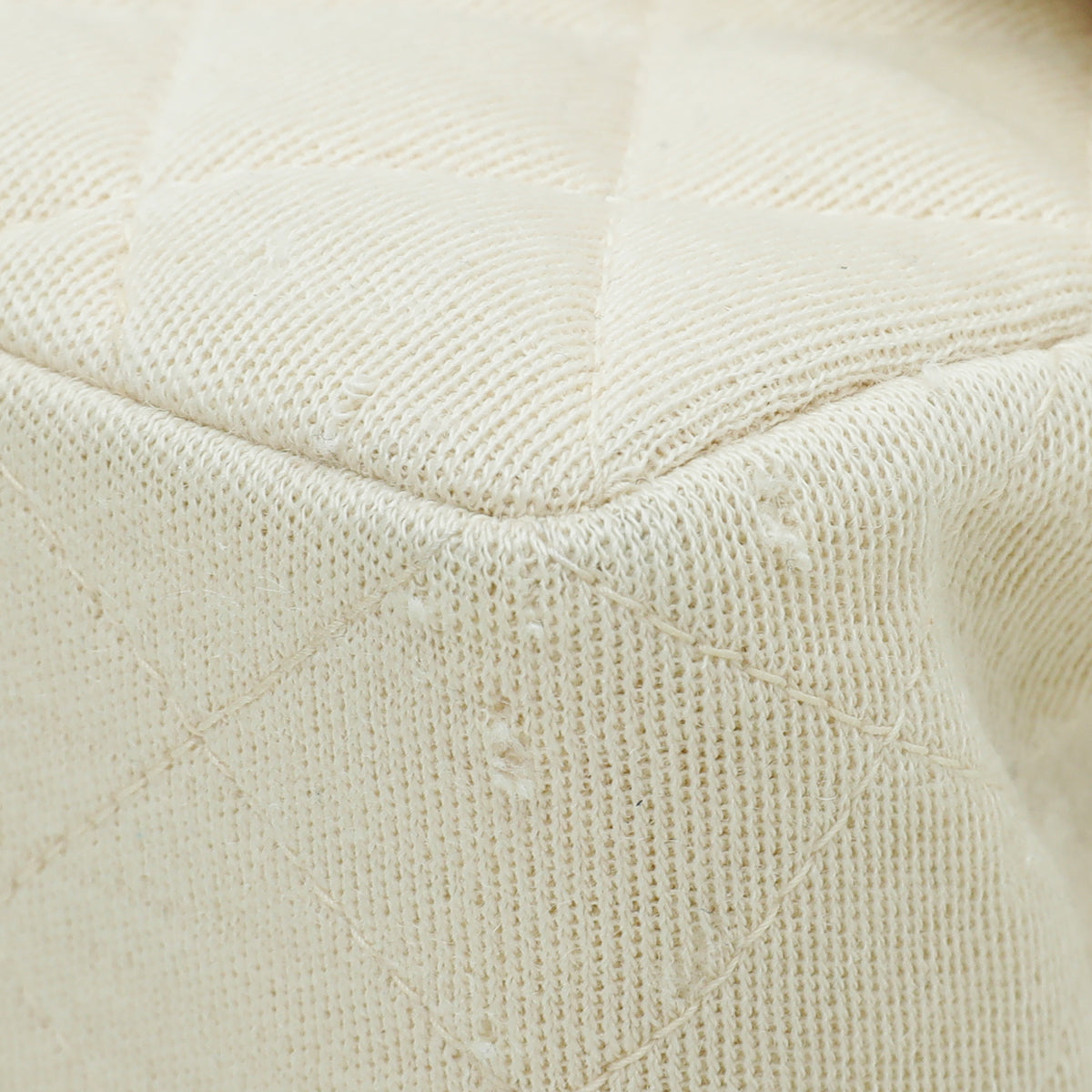 Chanel Cream CC Classic Jersey Double Flap Medium Bag