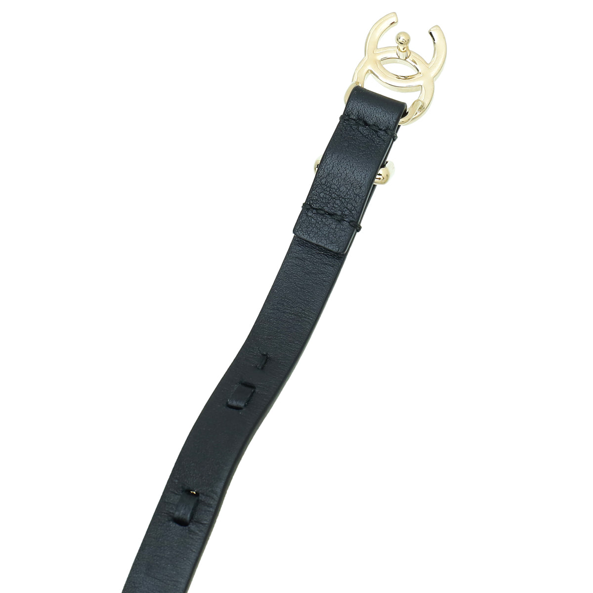 Chanel Black CC Chain Slim Belt 30