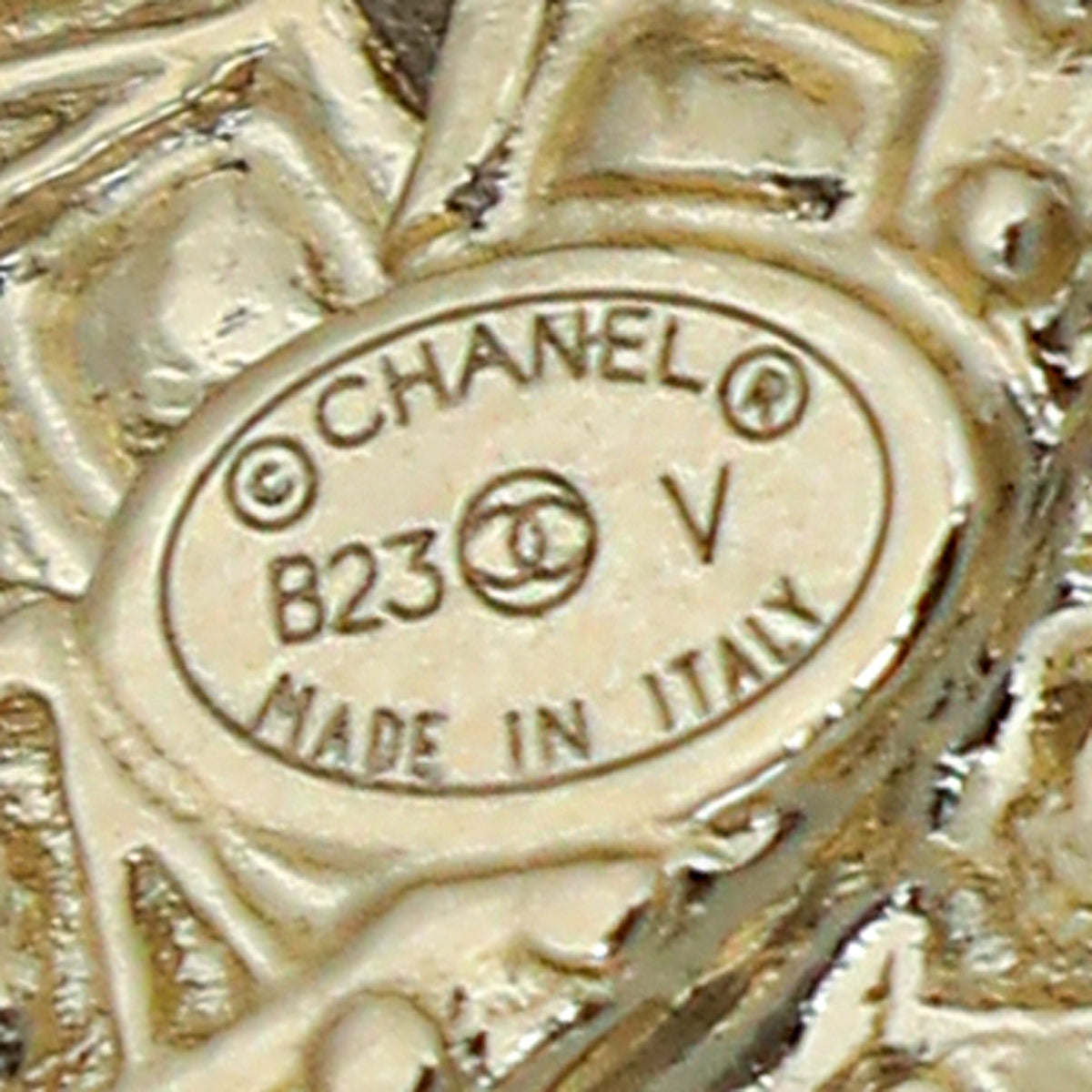 Chanel Light Gold CC Crystal Pearl Drop Earrings